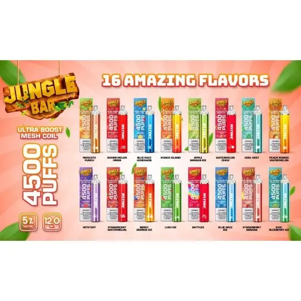 Jungle Bar 4500 Puffs Rechargeable Disposable