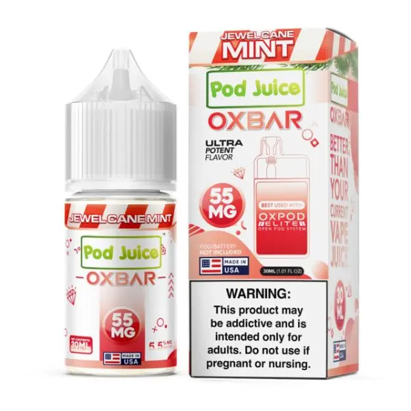 Pod Juice x OXBAR Salt E-Liquid 30mL Jewel Cane Mint
