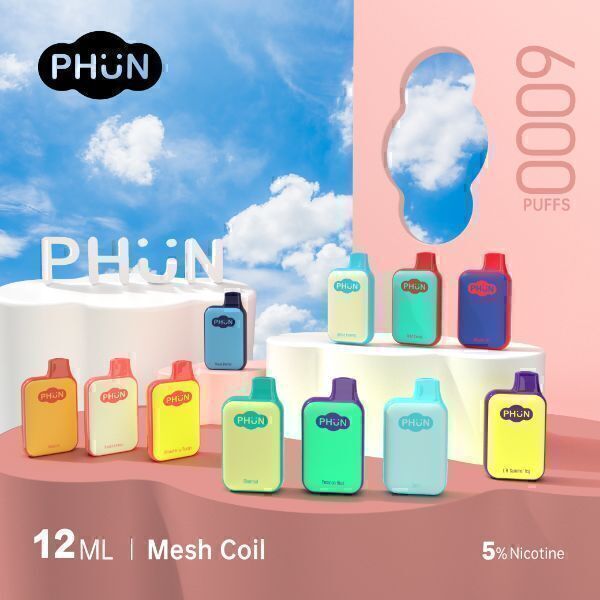 Phun Box 6000 Puffs Disposable 5-Pack - Vape Wholesale USA - $0