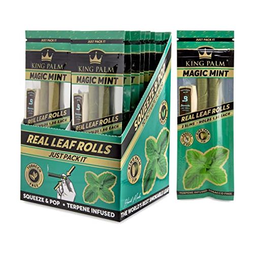 King Palm Slim Size Flavored Pre-Rolled Terps 2-Pack Display of 20 Wholesale