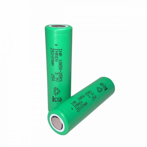 Imren 2500mAh Green 18650 25A Battery 2-Pack
