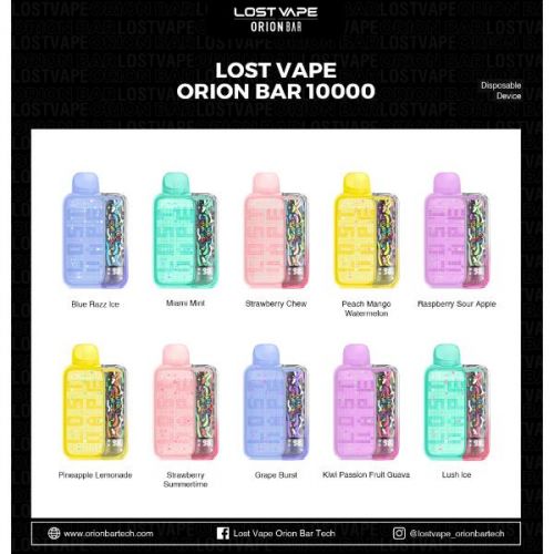 Lost Vape Orion Bar 10000 Puffs Disposable wholesale flavors