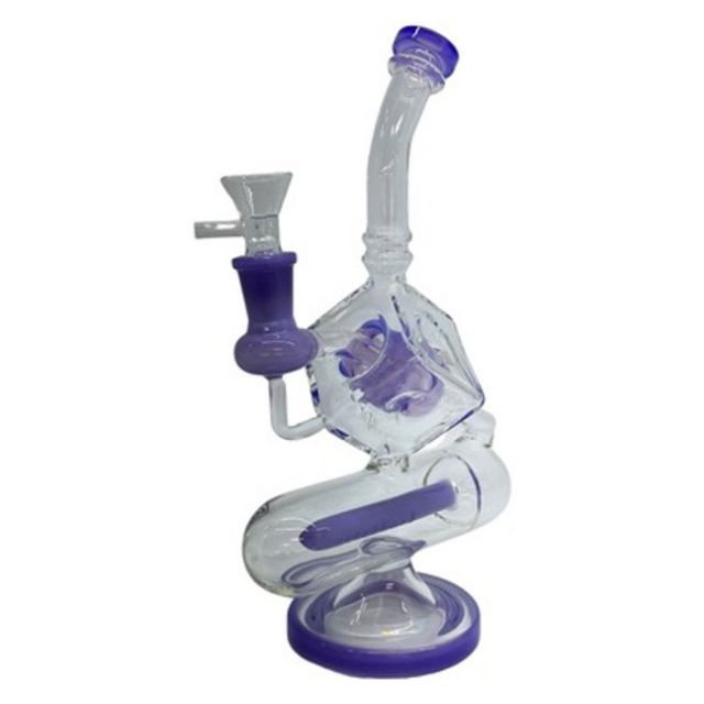 10" Dice Recycler Glass Water Pipe