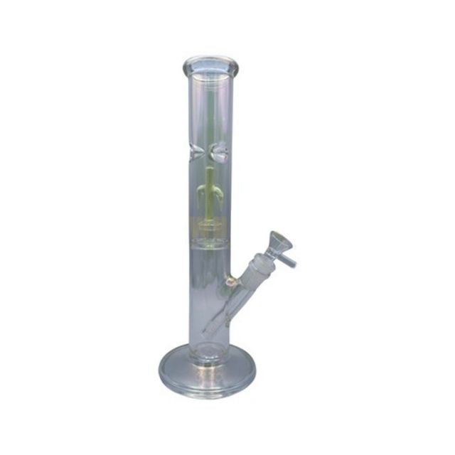 13" Iridescent Glass Water Pipe with Ice Catchers