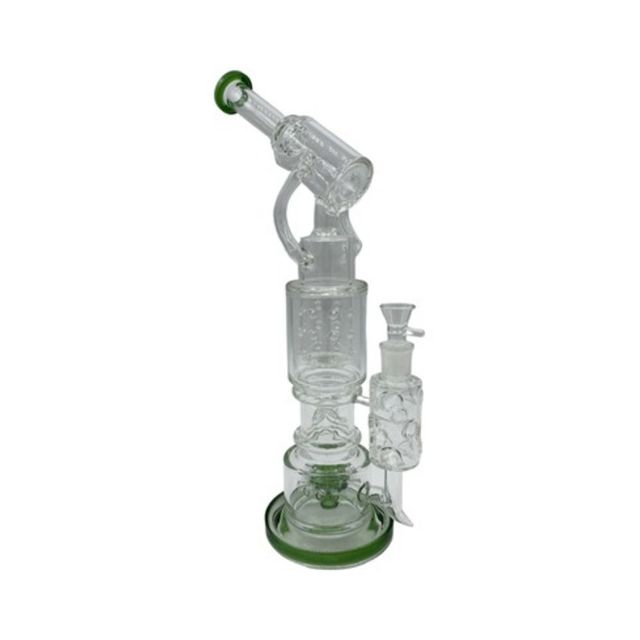 17" Tall Telescope Glass Water Pipe with Sprinkle Percolator