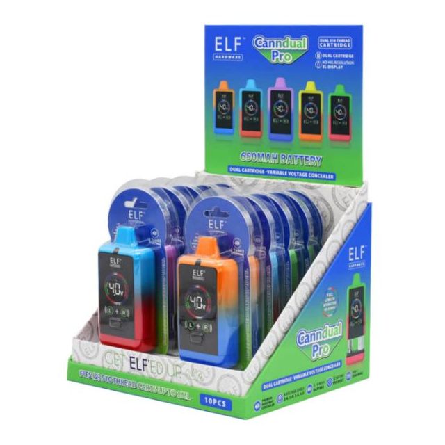 ELF CannDual Pro 650MAH Battery - 10PK Assorted Colors