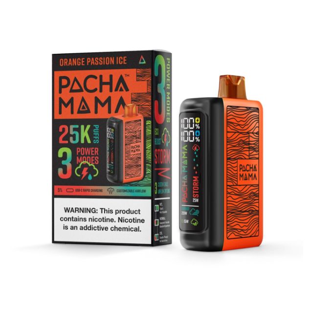 Pachamama 25,000 Puff Disposable Vape Orange Passion Ice