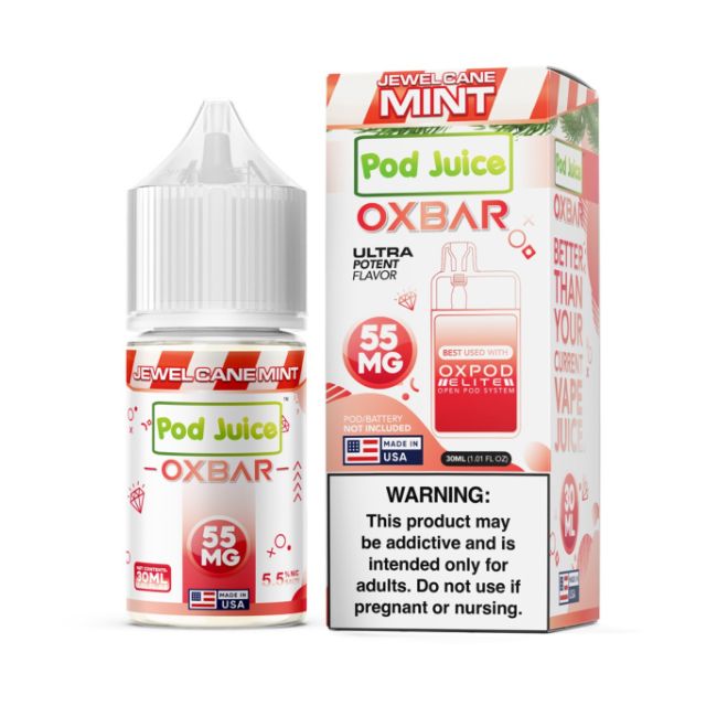 Pod Juice x OXBAR Salt E-Liquid 30mL Jewel Cane Mint