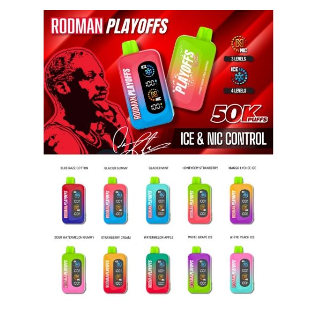 RODMAN Playoffs 50,000 Puffs Ice-Nic Control Disposable