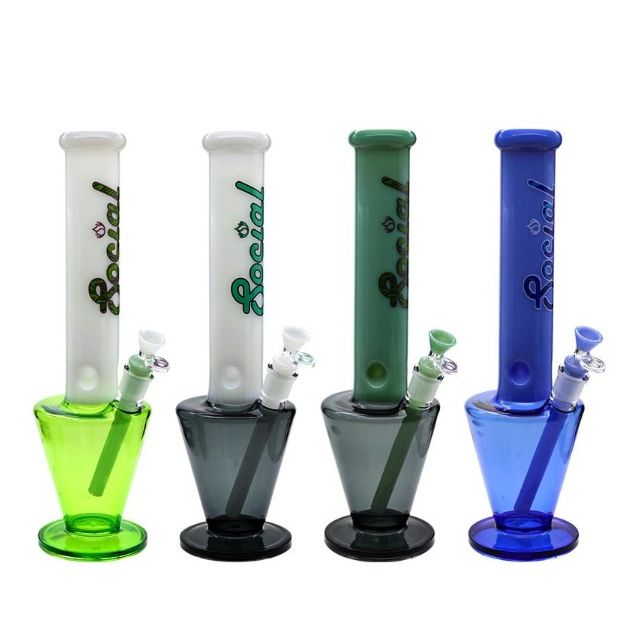Social Glass SLAYER Slyme Dual-Colored Cone Waterpipe 14mm