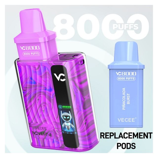 VECEE 8000 Puffs Disposable Replacement Pods