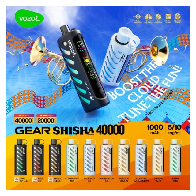 VOZOL Gear Shisha 40,000 Puffs Disposable